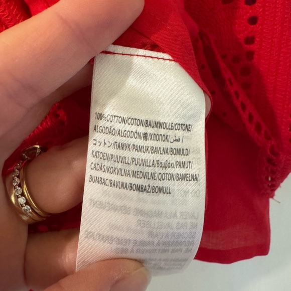 FARM Rio Red Eyelet Pineapple-Pattern Blouse - Picture 5 of 5